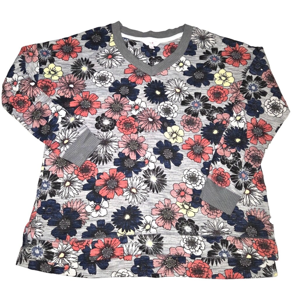 Secret Treasures Floral Pajama Set Women's Mixed Size Top Large, Bottoms Medium